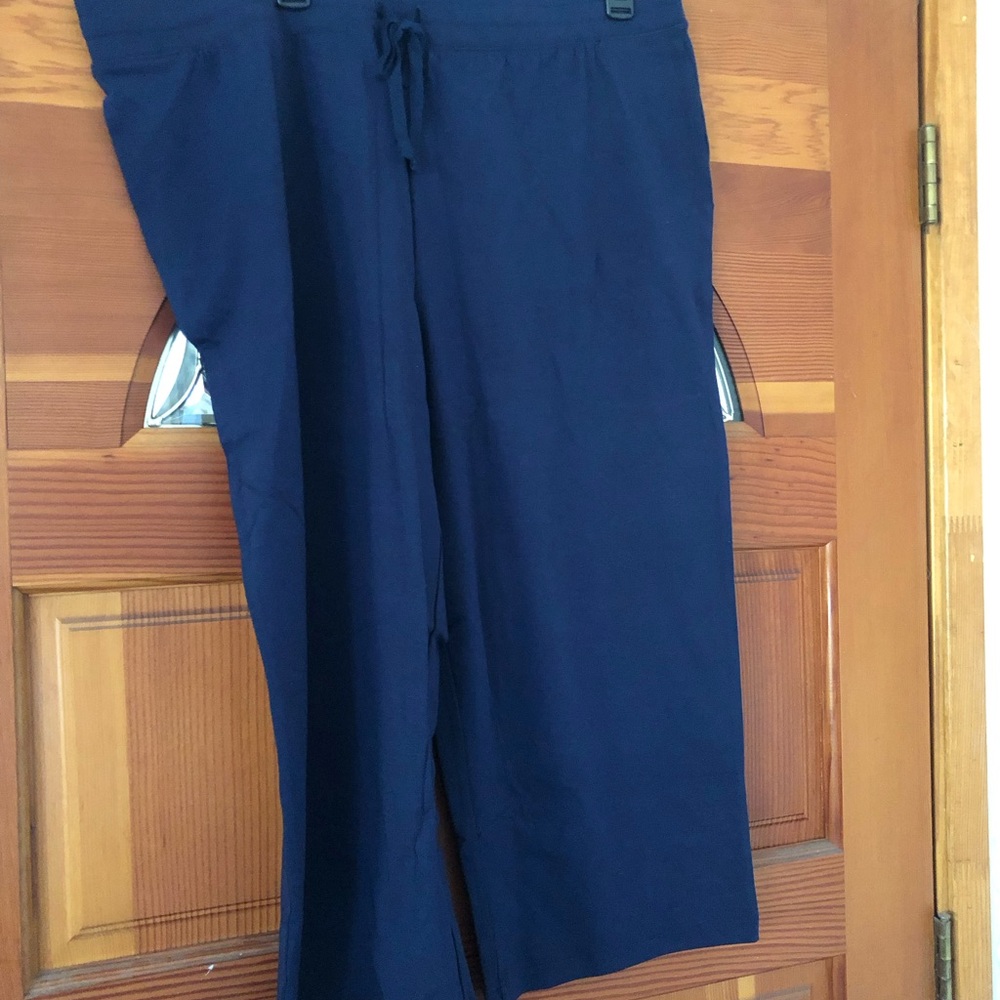 Karen Scott Navy Blue Pull-On Pants